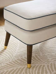 Nina Campbell Clabon Natural Rosebury Footstool - Image 2 of 6