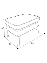 Nina Campbell Clabon Natural Rosebury Footstool - Image 4 of 6