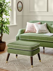 Nina Campbell Carmel Green Walton Footstool - Image 1 of 7