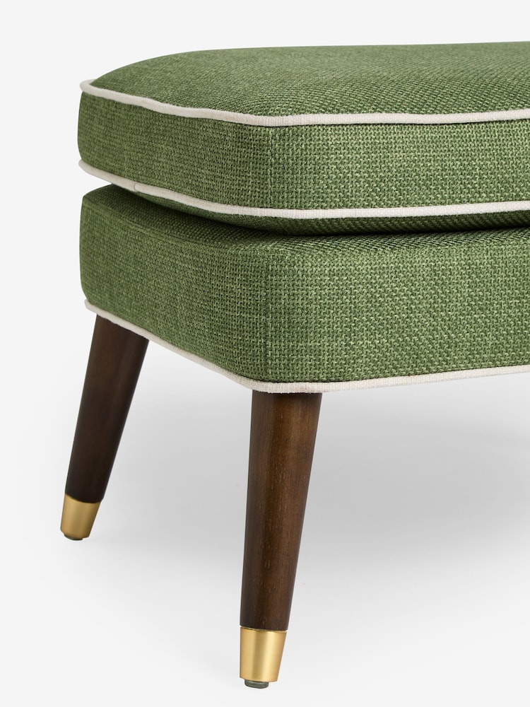 Nina Campbell Carmel Green Walton Footstool - Image 2 of 3