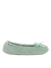 Totes Green Isotoner Popcorn Slippers - Image 2 of 5