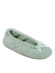 Totes Green Isotoner Popcorn Slippers - Image 3 of 5
