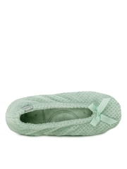 Totes Green Isotoner Popcorn Slippers - Image 4 of 5