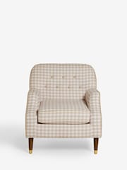 Nina Campbell Natural Bracken Gingham Check Walton Accent Chair - Image 3 of 8