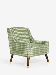 Nina Campbell Green Bracken Gingham Check Rosebury Accent Chair - Image 5 of 8