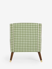 Nina Campbell Green Bracken Gingham Check Rosebury Accent Chair - Image 7 of 8