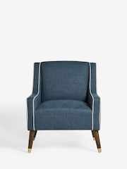 Nina Campbell Clabon Indigo Blue Rosebury Accent Chair - Image 2 of 9
