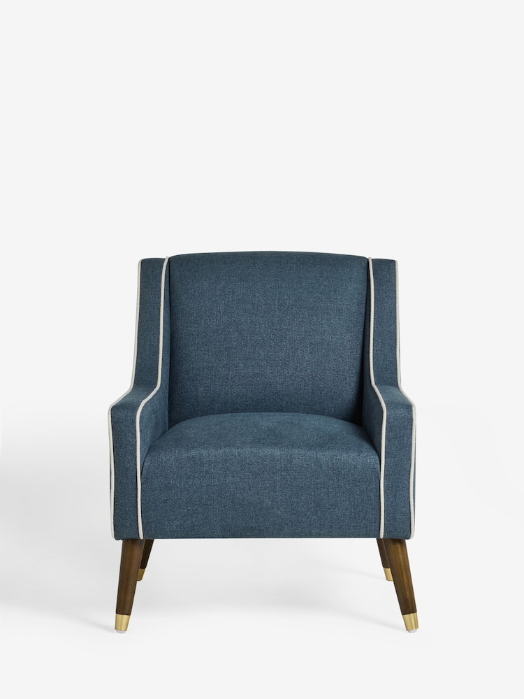 Nina Campbell Clabon Indigo Blue Rosebury Accent Chair - Image 2 of 9