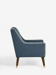 Nina Campbell Clabon Indigo Blue Rosebury Accent Chair - Image 4 of 9