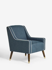 Nina Campbell Clabon Indigo Blue Rosebury Accent Chair - Image 5 of 9