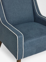 Nina Campbell Clabon Indigo Blue Rosebury Accent Chair - Image 8 of 9