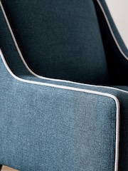 Nina Campbell Clabon Indigo Blue Rosebury Accent Chair - Image 9 of 9