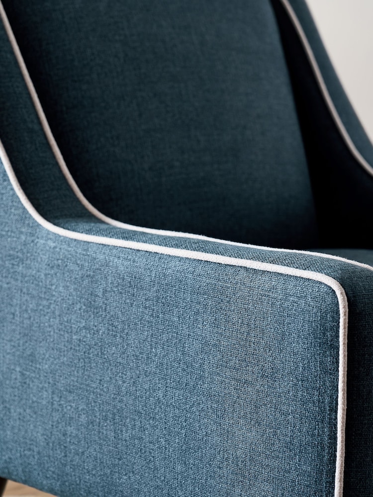 Nina Campbell Clabon Indigo Blue Rosebury Accent Chair - Image 9 of 9