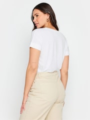 Blanco - Camiseta con cuello de pico PREMIUM de Long Tall Sally - Imagen 3 de 4