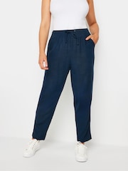 M&Co Blue Linen Joggers - Image 1 of 4