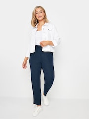 M&Co Blue Linen Joggers - Image 2 of 4