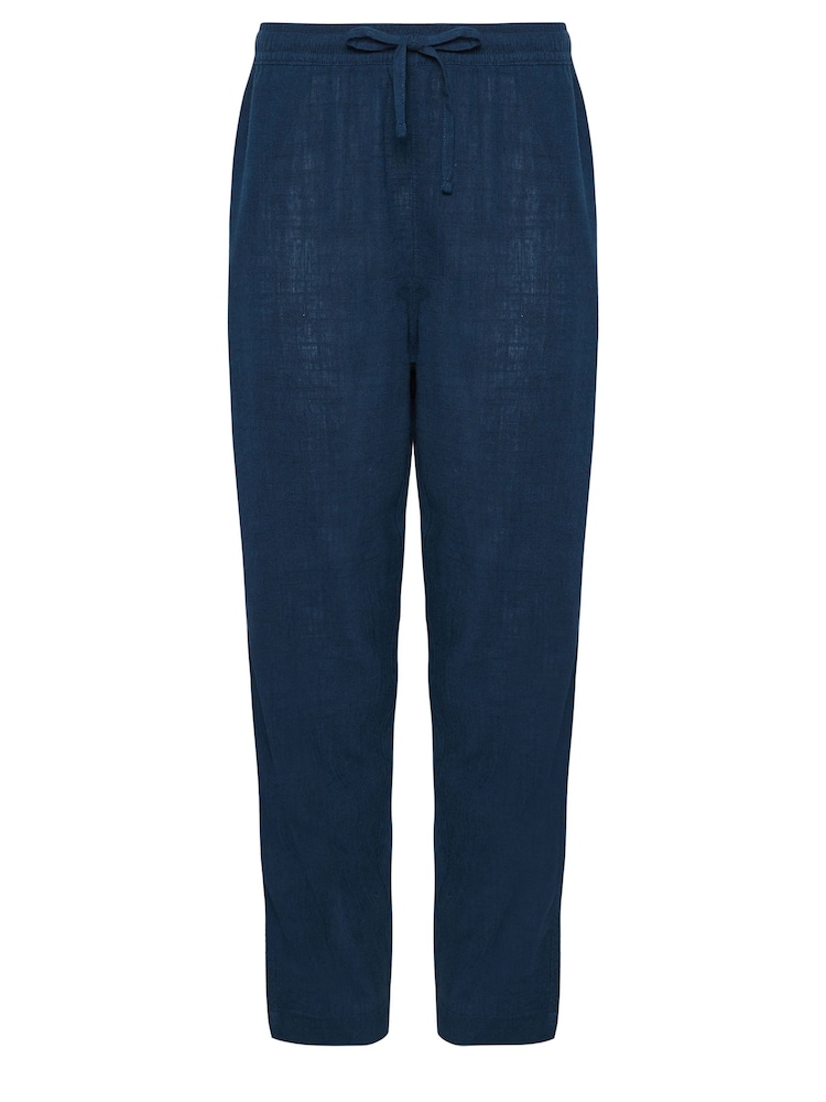 M&Co Blue Linen Joggers - Image 4 of 4