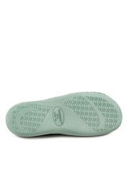Totes Green Ladies Isotoner Popcorn Turnover Open Toe Slippers - Image 5 of 5