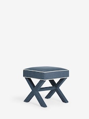 Nina Campbell Clabon Indigo Blue Rosebury Footstool - Image 3 of 8