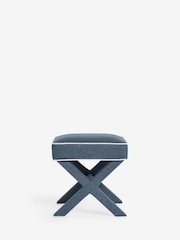 Nina Campbell Clabon Indigo Blue Rosebury Footstool - Image 5 of 8