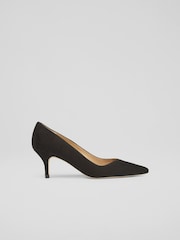 LK Bennett Suede Asymmetric Čevelj ali Škorenj z visoko, ozko peto, ukrivljeno pod čevelj Courts - Slika 1 iz 4