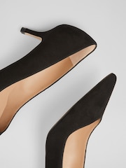 LK Bennett Suede Asymmetric Čevelj ali Škorenj z visoko, ozko peto, ukrivljeno pod čevelj Courts - Slika 4 iz 4