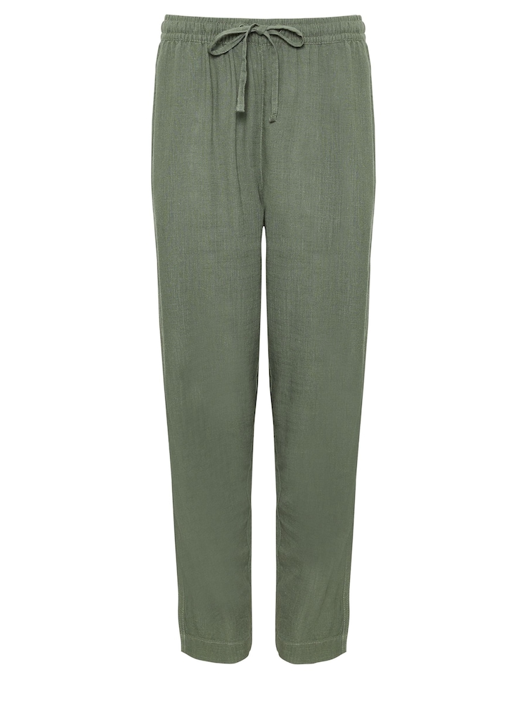 Зеленый - M&Co Linen Joggers - Изображение 5 из 5