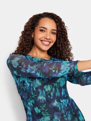 Blau - M&Co Mesh Long Sleeve Top - Bild 4 von 4