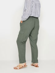 M&Co Green Relaxed Linen Cargo Trousers - Image 3 of 5