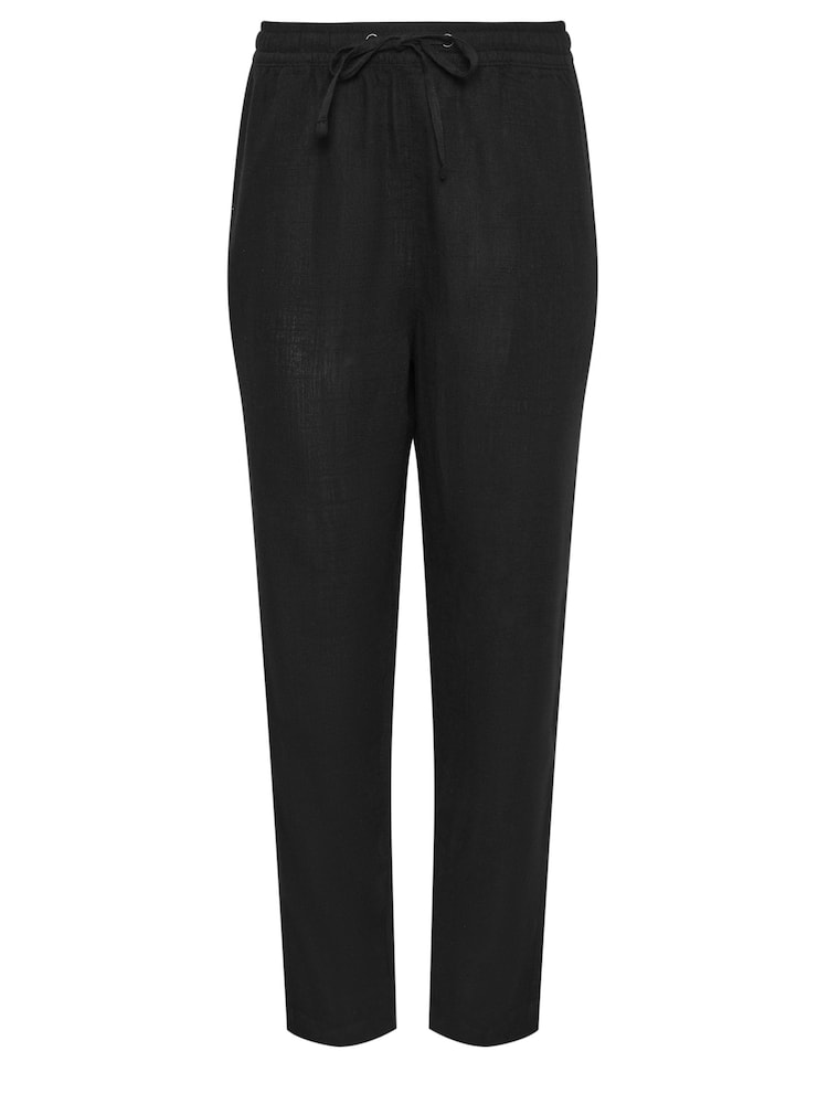 M&Co Black Linen Joggers - Image 5 of 5