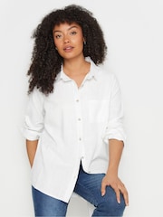 M&Co White Linen Button Up Shirt - Image 1 of 6