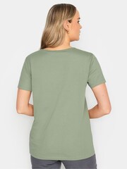 Long Tall Sally Green Stripe Crew Neck T-Shirt - Image 2 of 4