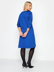 M&Co Blue Ponte Pocket Swing Dress - Image 2 of 6