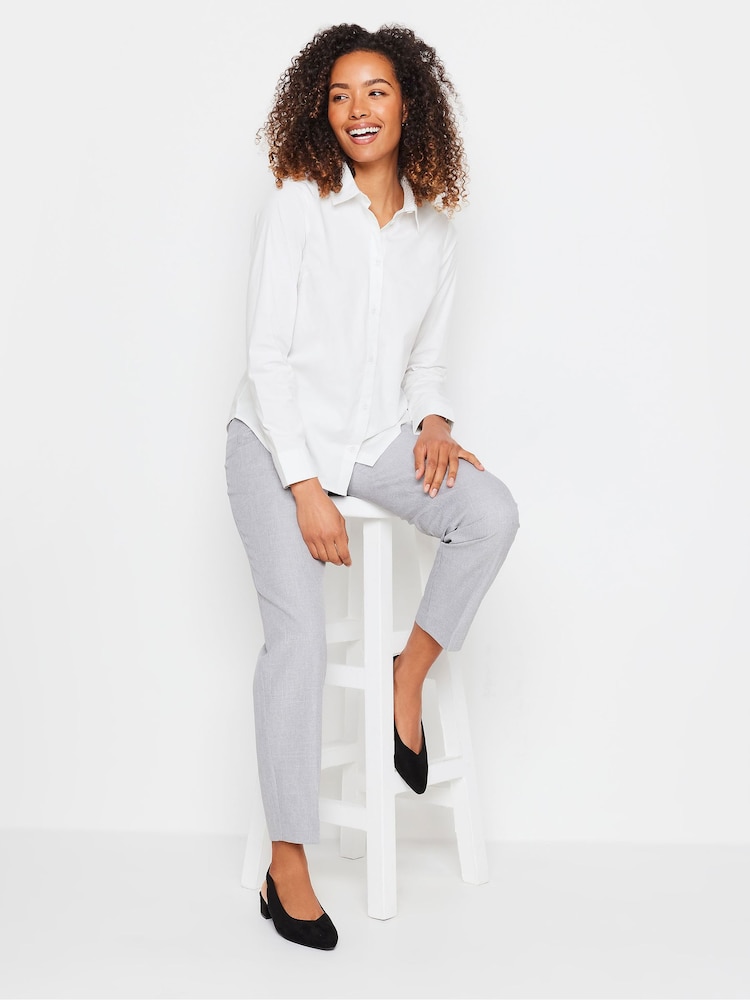 M&Co White White Cotton Poplin Long Sleeve Shirt - Image 1 of 5