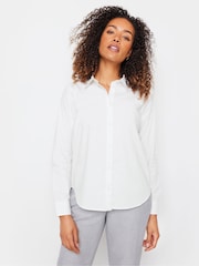M&Co White White Cotton Poplin Long Sleeve Shirt - Image 2 of 5