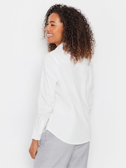 M&Co White White Cotton Poplin Long Sleeve Shirt - Image 3 of 5
