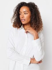M&Co White White Cotton Poplin Long Sleeve Shirt - Image 4 of 5