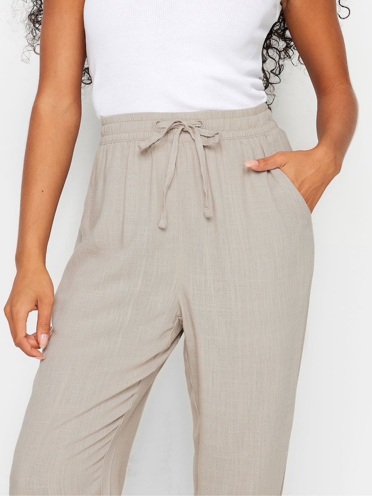 M&Co Natural Petite Linen Joggers - Image 4 of 5