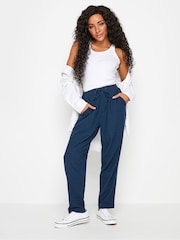M&Co Navy Blue Petite Linen Joggers - Image 2 of 5