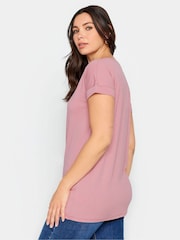 Long Tall Sally Pink PREMIUM V-Neck T-Shirt - Image 3 of 4