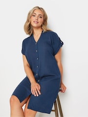 M&Co Linen Relaxed Shirt Dress - Image 1 of 5