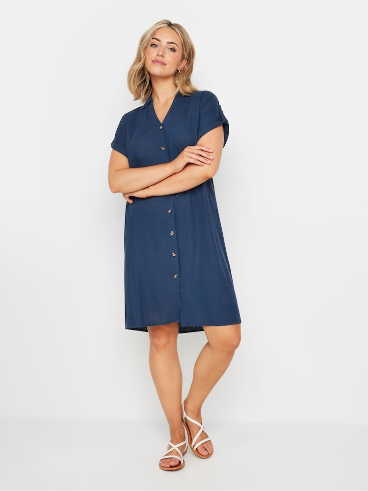 M&Co Linen Relaxed Shirt Dress - Image 2 of 5
