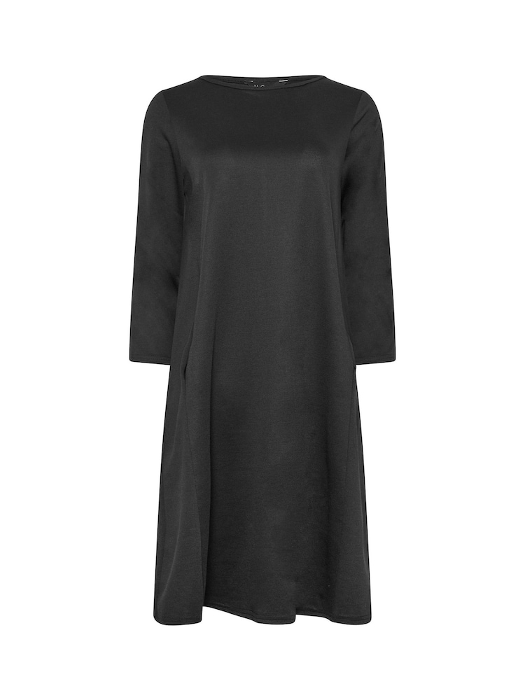 M&Co Black Ponte Pocket Swing Dress - Image 6 of 6 M&Co Black Ponte Pocket Swing Dress - Image 6 of 6