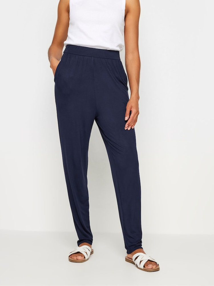 M&Co Blue Petite Hareem Jersey Trousers - Image 2 of 4