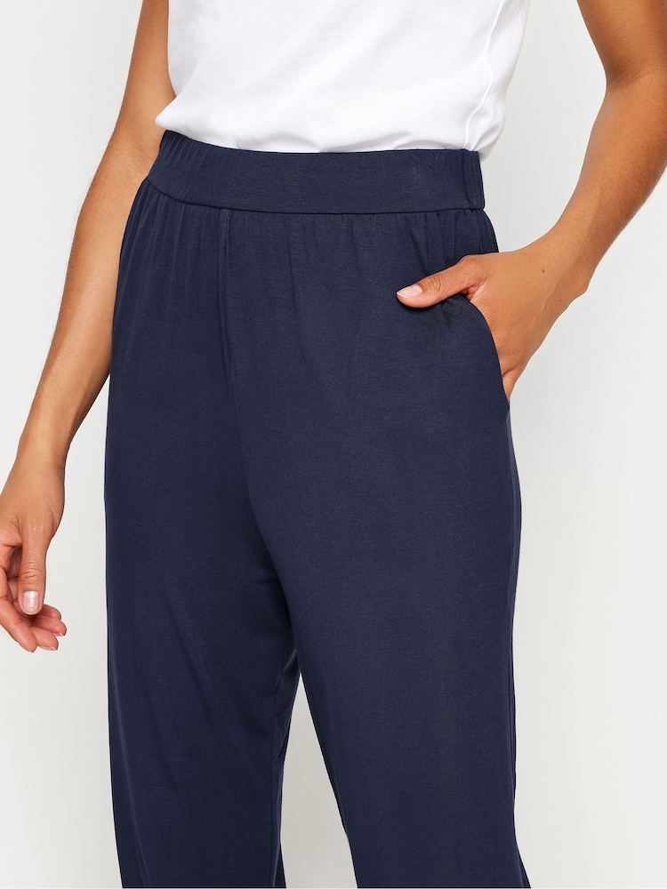 M&Co Blue Petite Hareem Jersey Trousers - Image 4 of 4