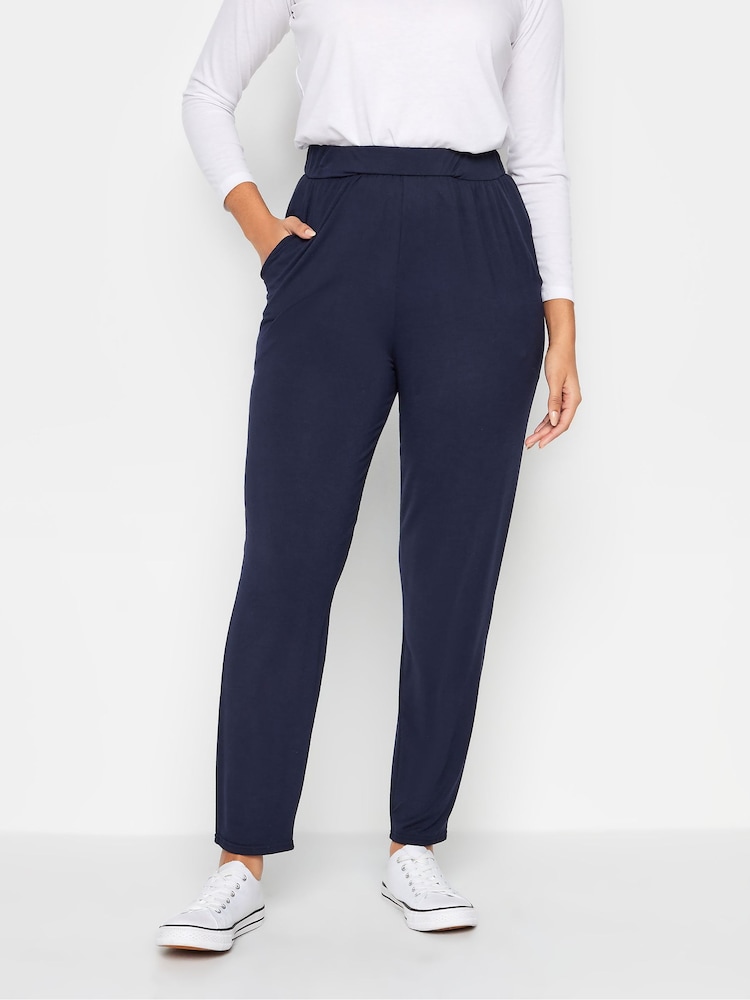 M&Co Blue Petite Hareem Jersey Trousers - Image 5 of 5 M&Co Blue Petite Hareem Jersey Trousers - Image 5 of 5