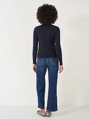 Crew Clothing Cable Knit 100% Cotton Cardigan - Image 3 of 5