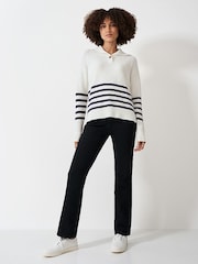 Crew Clothing Collar Detail Stripe Jumper - Image 1 of 4