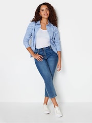 M&Co Blue & White Striped Cotton Poplin Shirt - Image 2 of 4