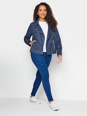 M&Co Blue Suede Jacket - Image 3 of 4